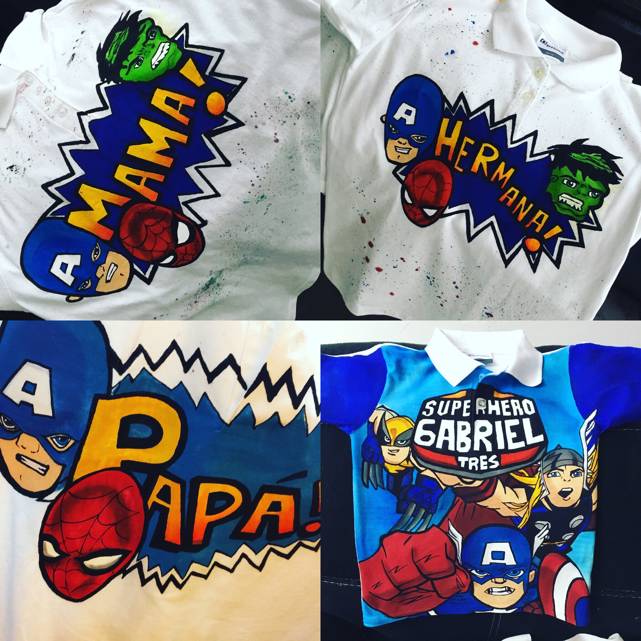 Imaginarte Twitter: "Una familia de súper's! Playeras personalizadas para tus eventos especiales. #pintadoamano #consumelocal https://t.co/QayNowLric" / Twitter