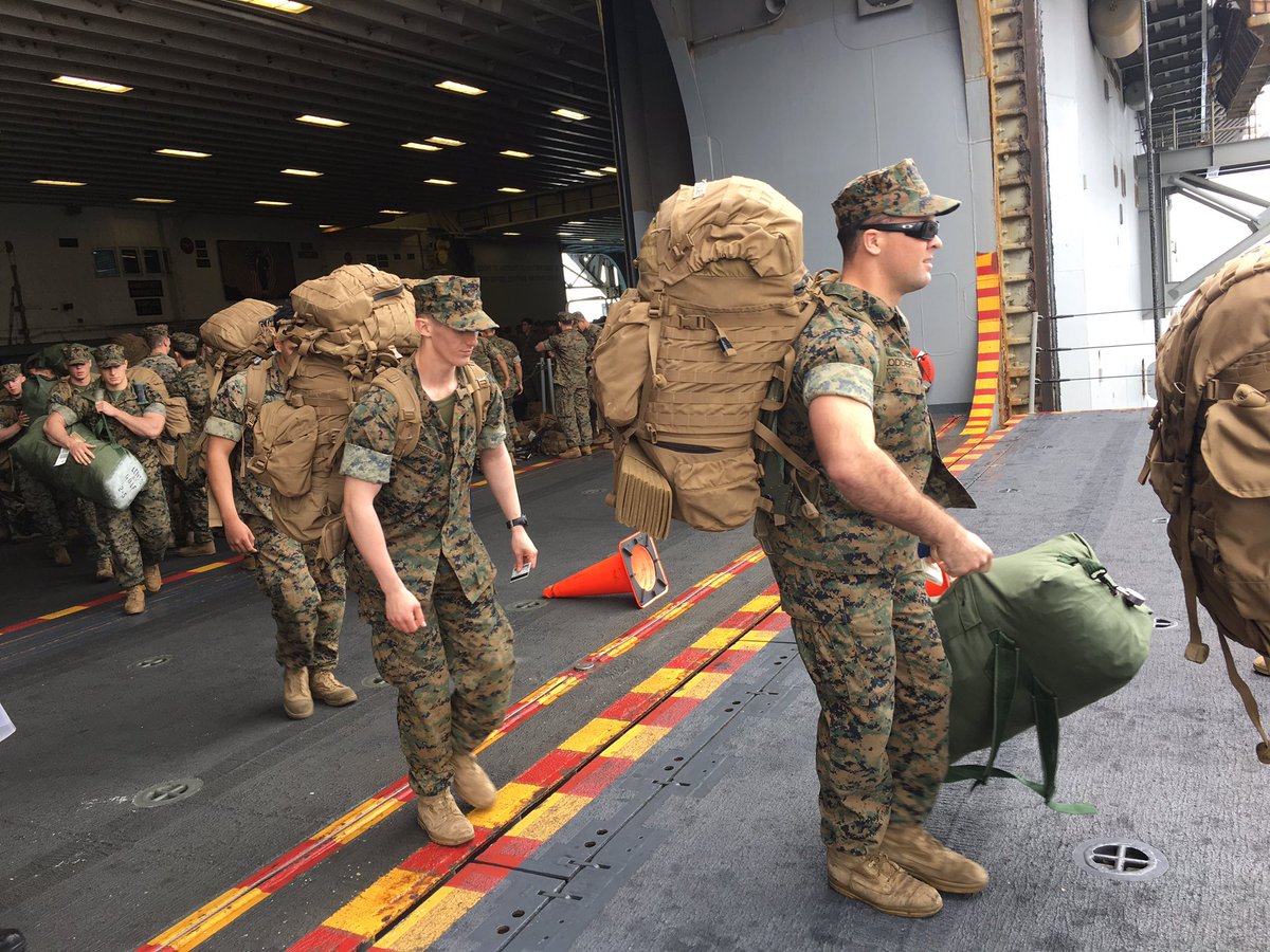 EXSTRKGRU7's tweet photo. Rolling off - @31stMEU back in Okinawa after series of Blue-Green drills at sea. #ForwardReady https://t.co/5rGTGJQQOo