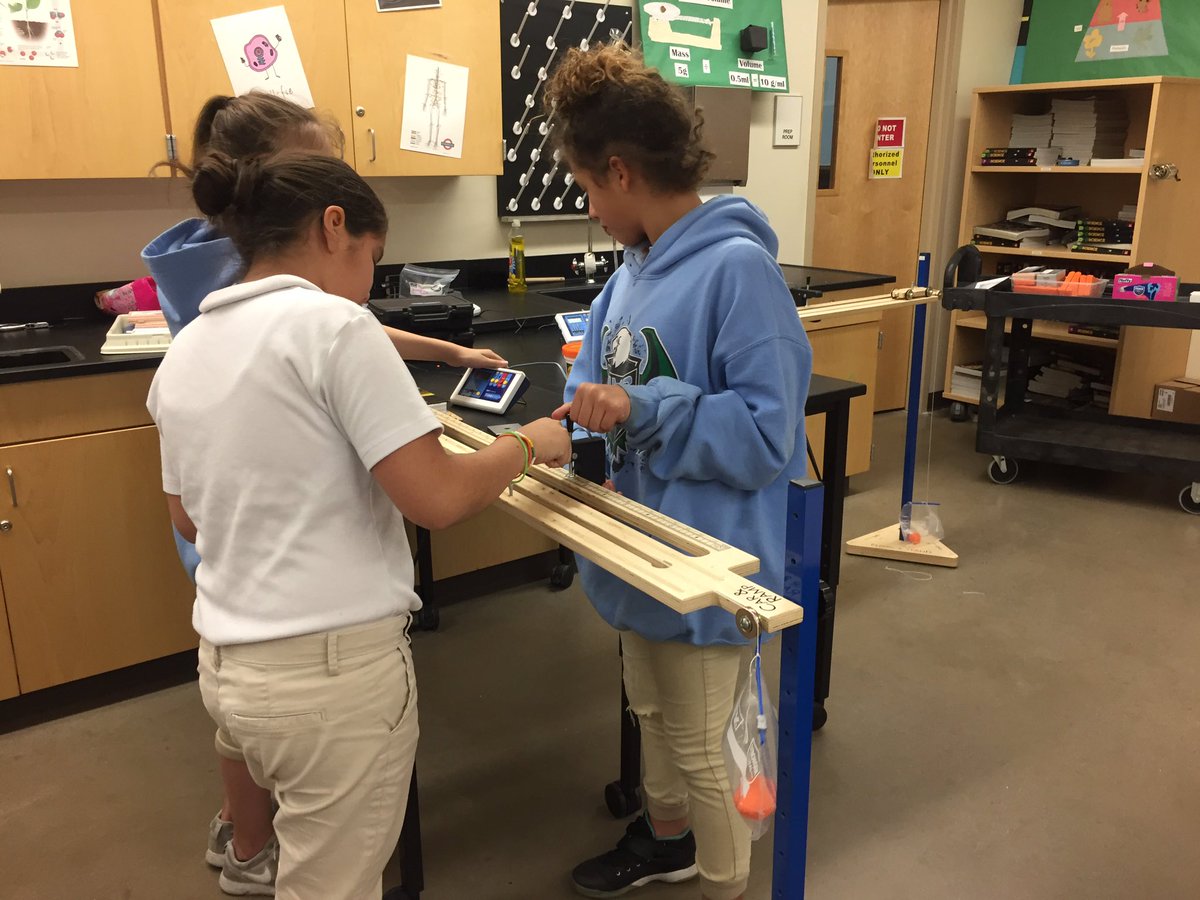 misscreas's tweet photo. Newton's 2nd law lab... How does mass affect acceleration? How does force affect acceleration? Ask 6th graders @netzeroJMS #CPOscience https://t.co/zr09ZUwiFQ