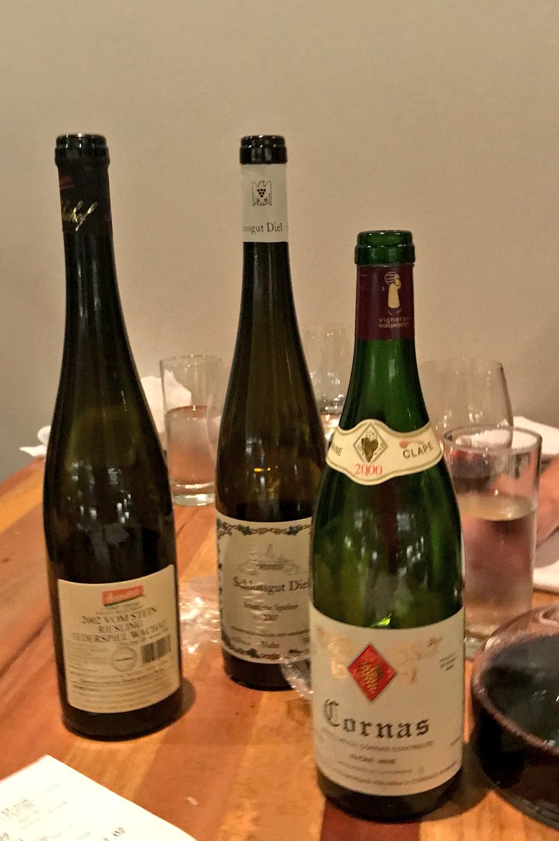 Keeping up with some new (old) arrivals... #rieslingDetrius #sommSunday #dinnerwithfriends