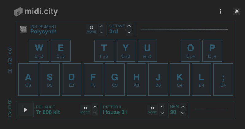 midi.city: An online synth and music creation platform #instrument #electronic