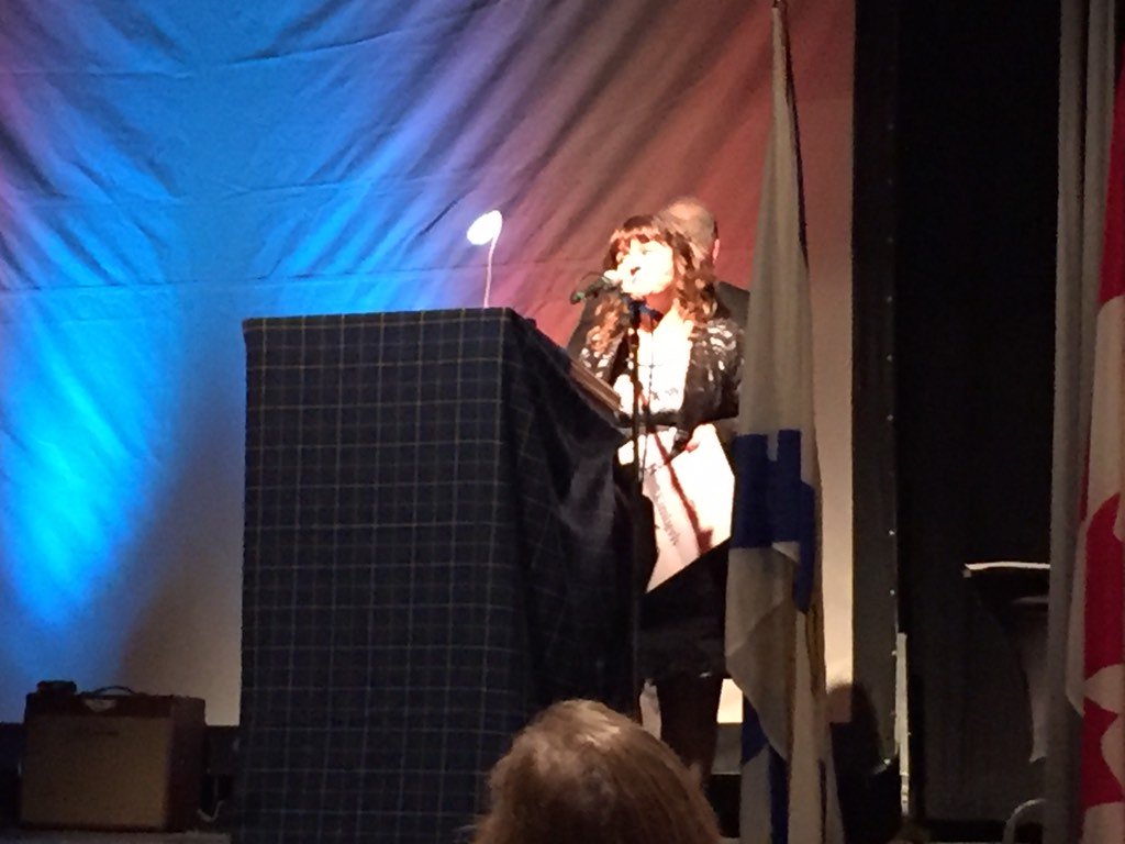 Fleur Mainville Ambassador award recipient is Kimberly Dickson. #deansgala2017 #TartanDay