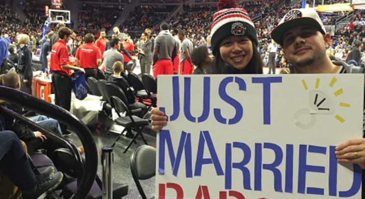 YahooCASports's tweet photo. Watch: Raptors super fan creates sports-themed wedding vows
https://t.co/dmaLaIqDa6 https://t.co/KULGVUgiAW