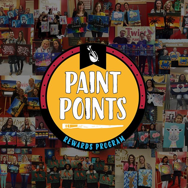 sipsocialcreate's tweet image. Earn points every time you paint! A point for every penny! #PaintPoints paintingwithatwist.com/myaccount/logi…