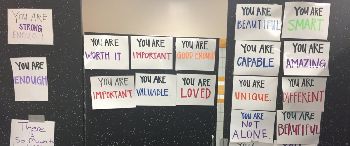 goodinfonet's tweet photo. California high school replaces girls bathroom mirrors with signs of affirmation
https://t.co/2kE70Vsmfc
#GoodInfoNetwork #people https://t.co/eqsR4tHK5p