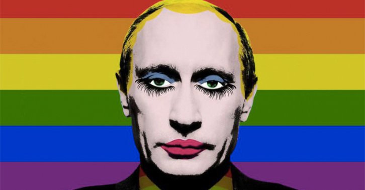 Vladimir Putin gay clown drag
