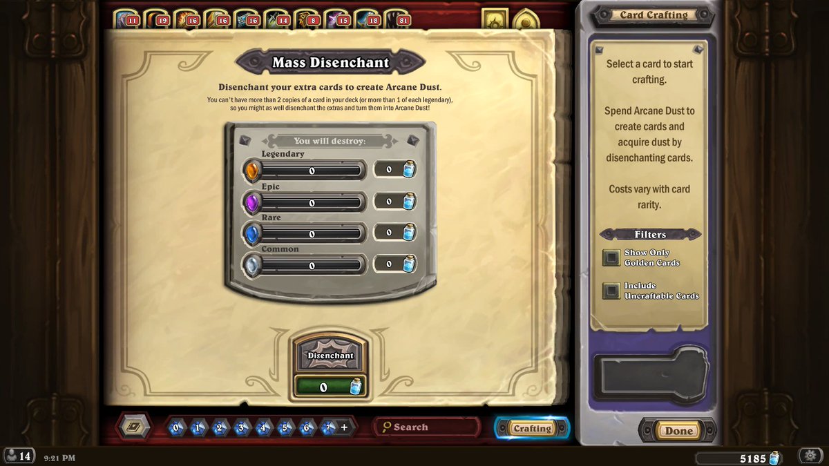 WoodhandsHS's tweet image. 55 packs and I finished off with 5285 dust.. Not terrible! #Hearthstone #UnGoro @HSRetweet #SupportSmallStreamers