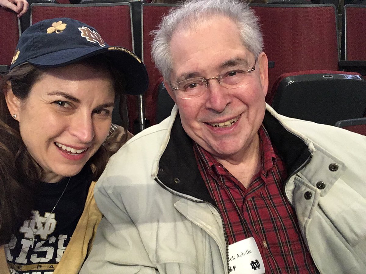 #FrozenFour on home ice with Dad. Priceless. #GoIrish! 🍀