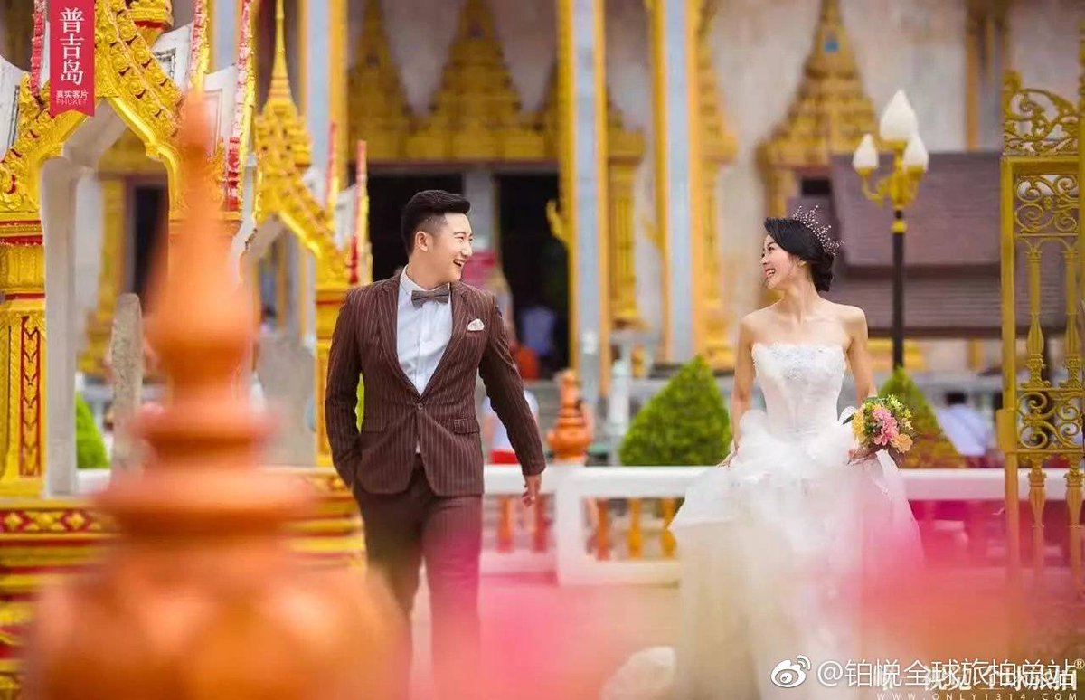 ก็รู้นะว่าคนจีนฮิตมาถ่ายพรีเวดดิ้งที่ไทย แต่ไม่คิดว่าจะถ่ายในวัดด้วย