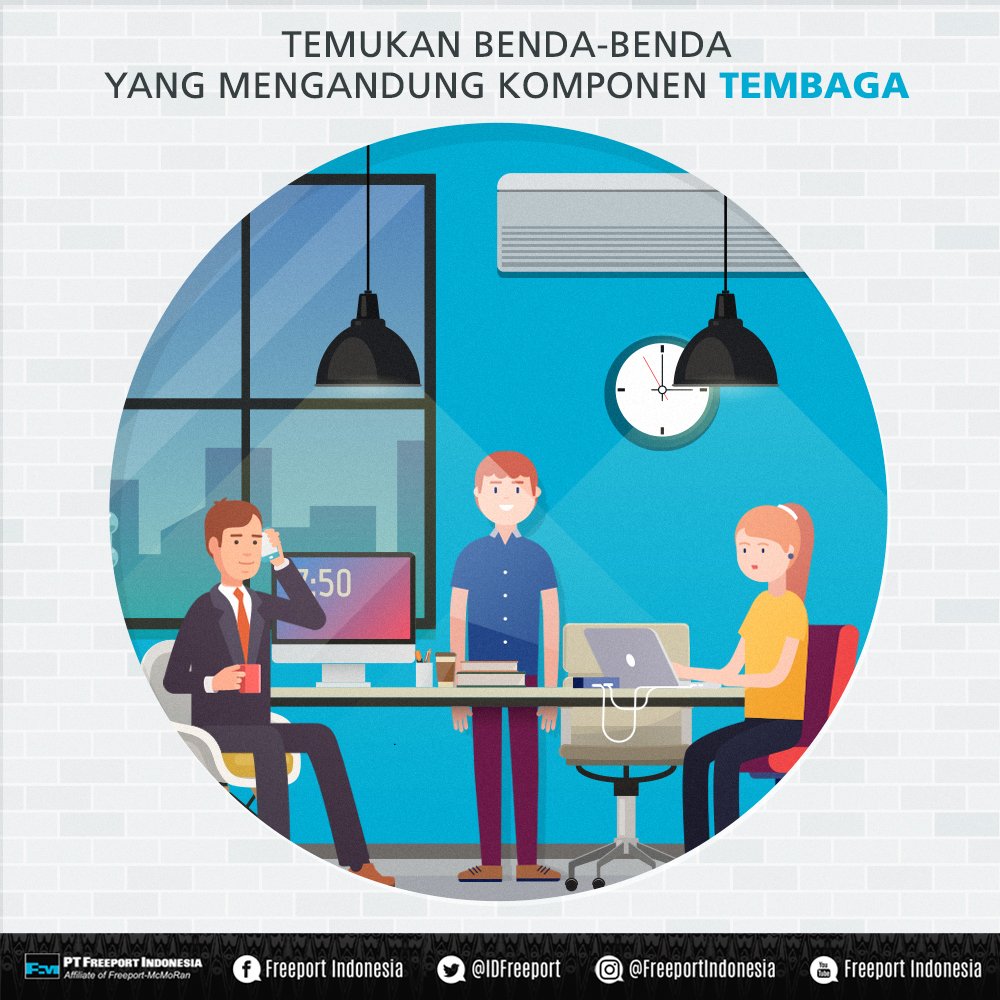 Caranya, twit barang apa saja dalam foto ini yang mengandung tembaga, jangan lupa sertakan hashtag #TembagaDanKita dan mention kami.