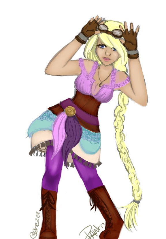 Wrillett-Shy Dodo on X: "#Doodle of the day! #steampunk #Rapunzel  #onelayerchallenge #artchallenge #onelayer https://t.co/XuvKsPc00A" / X
