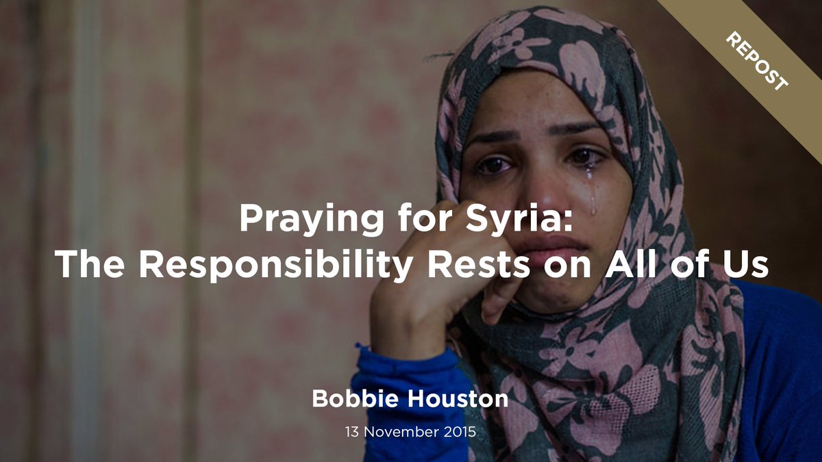 Hillsong's tweet photo. ‘Praying for Syria: The Responsibility Rests on All of Us’ by Ps @BobbieHouston. https://t.co/YeRgUrE26R https://t.co/PZY90649N0