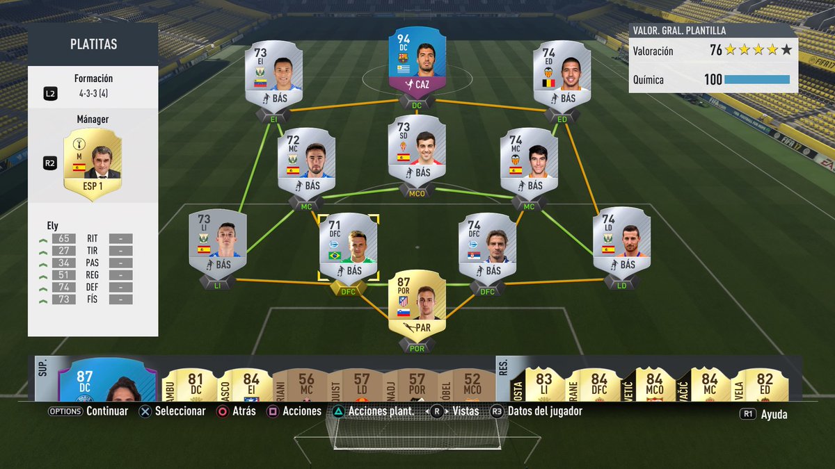 Tubersito16's tweet image. Con este equipo voy a jugar todo el fut champions este finde, deseadme suerte #PS4share