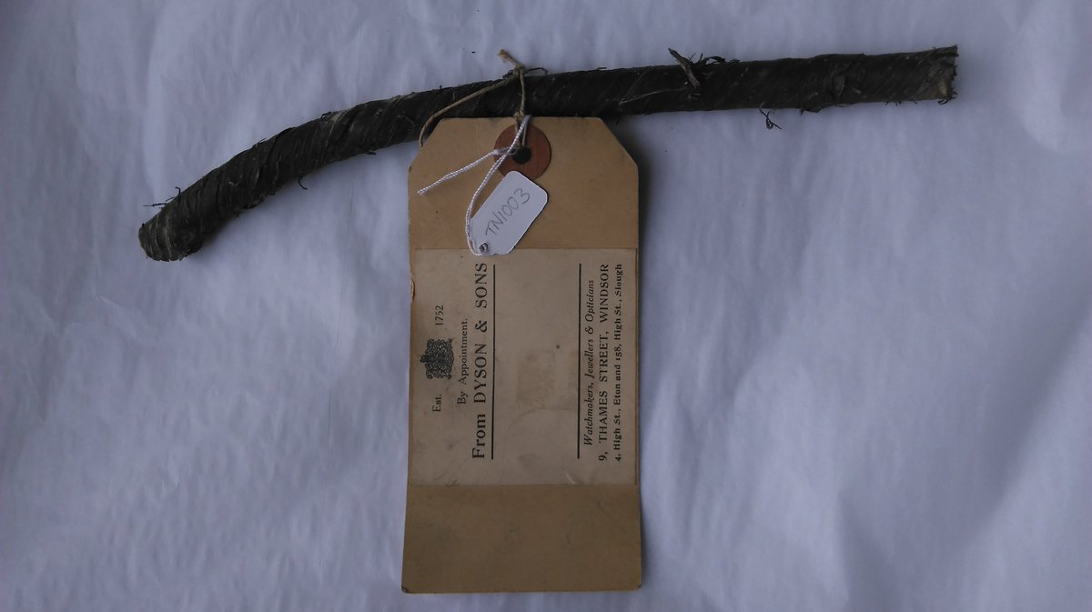 TimekeepingMus's tweet image. Found yesterday in the stores: a piece of turret clock line from Windsor Castle clock, made of sheep gut! #MuseumObjects
