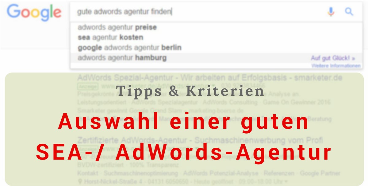 So findet man eine gute #SEA-/ #AdWords-#Agentur mit #Tipps und #Kriterien von <a href="/mattscheck/">Markus Mattscheck</a> und Andreas Kirchner onlinemarketing-praxis.de/suchmaschinenw…