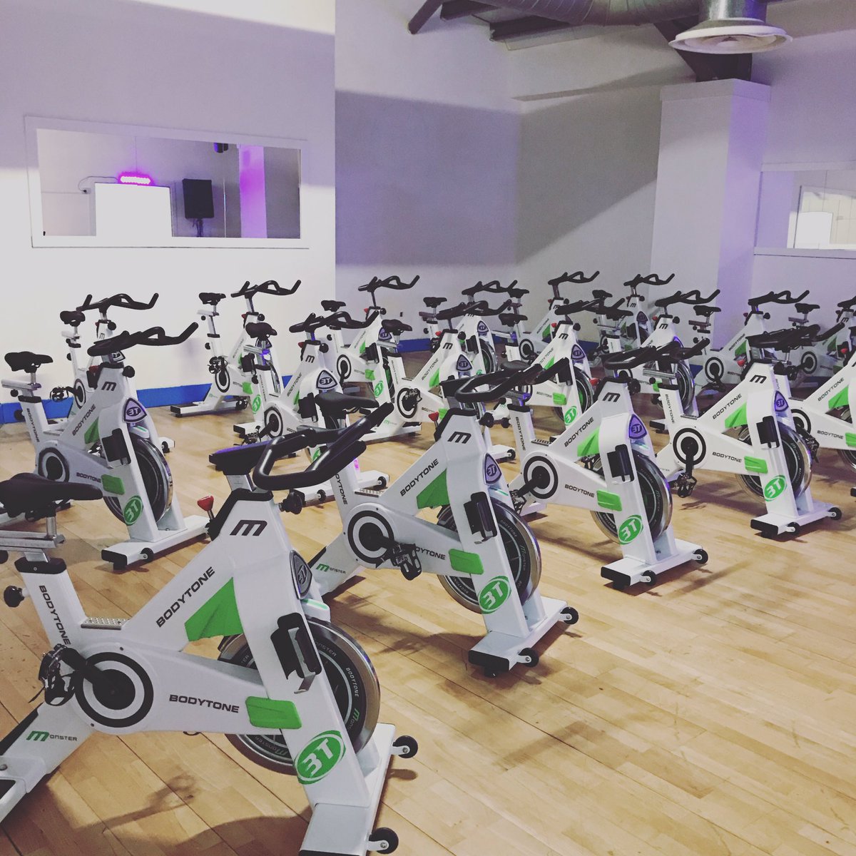 Our awesome new spin bikes installed yesterday, you gotta try out these bad boys! #gogym #greysyones #awesomegym