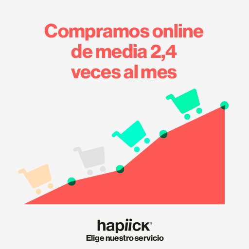 hapiick's tweet image. Un año más el alza de las compras por internet queda más que patente, y nos alegramos de ayudaros a recibir vuestras compras online #hapiick