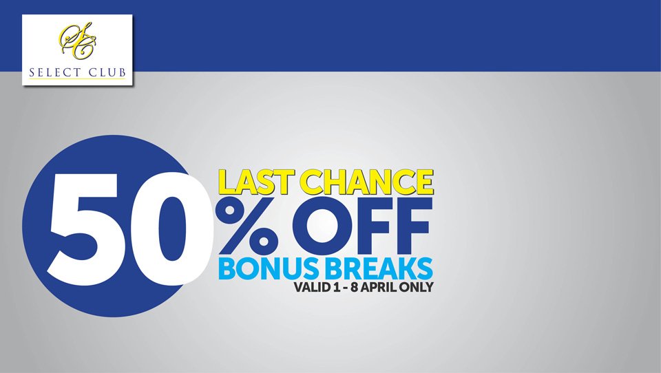 Don't forget to take advantage of this amazing offer! It's your last chance to get 50% off Bonus Breaks!  bit.ly/2nHLn44
