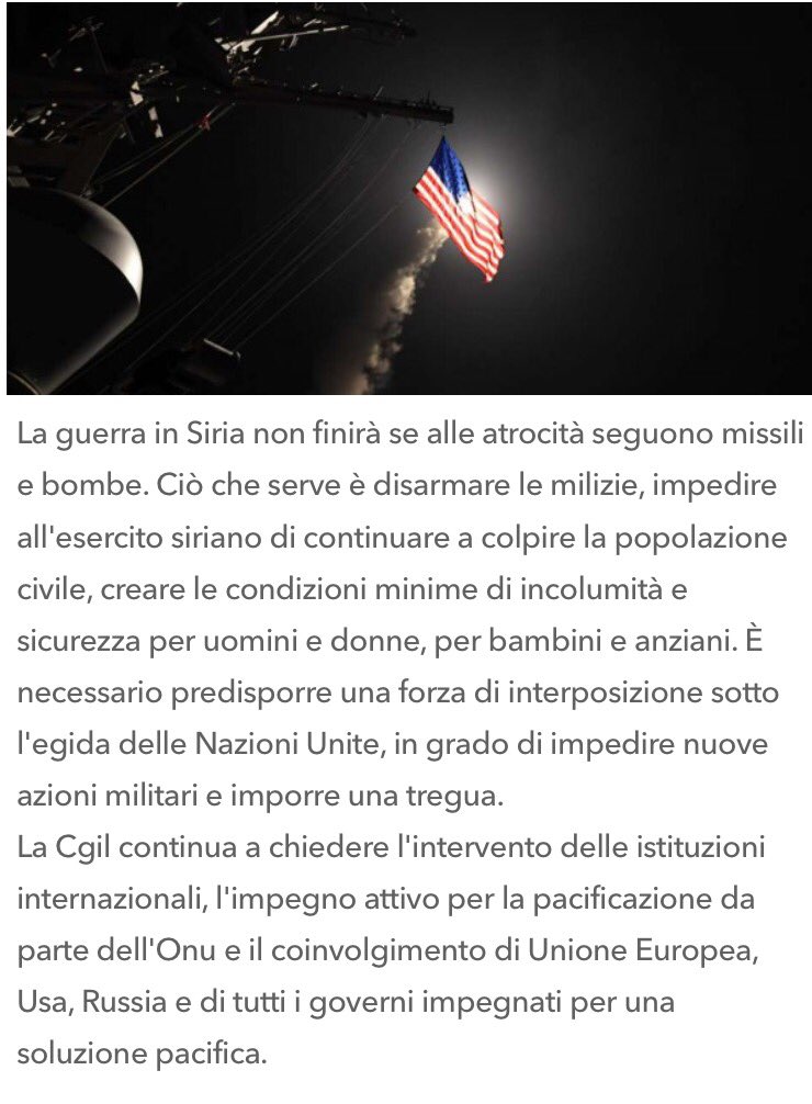 FaustoDurante1's tweet photo. Nel giorno più difficile per la pace e la stabilità internazionale, continuiamo a dire basta alla guerra. Pace in #Siria, peace in #Syria. https://t.co/1ZX24yNto1
