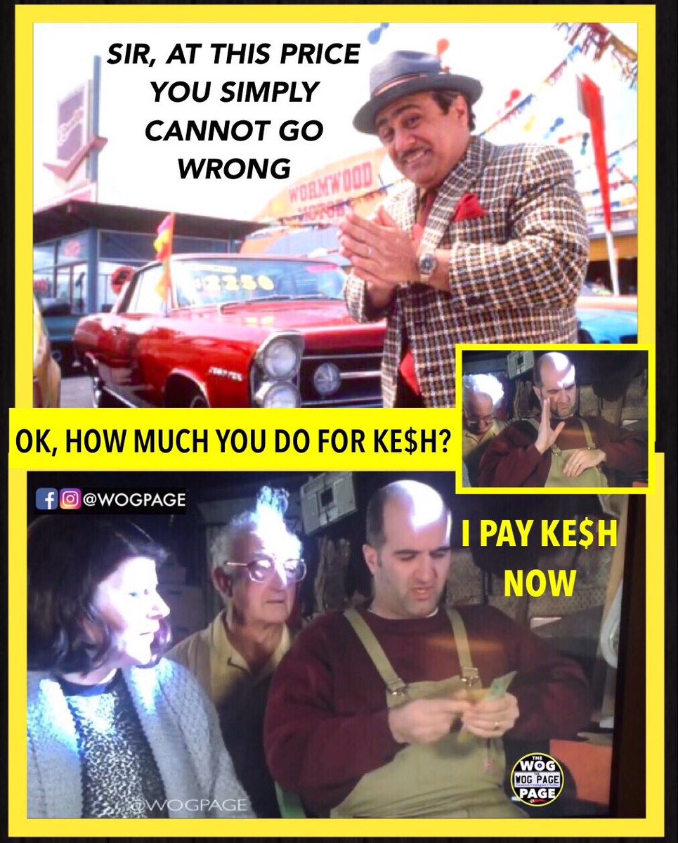 EthnixComedy's tweet photo. How much for KE$H?  💰😉

#iPayCashNow #Kesh #caaash #farouk #thecastle #costaskilias #whatisitwithwogsandcash #dannydevito https://t.co/vdVzKkPudv