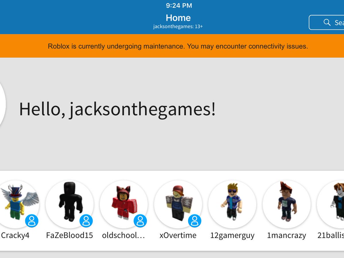 Jacksonthegamer At Jacksonthegames Twitter - undergoing maintenance roblox