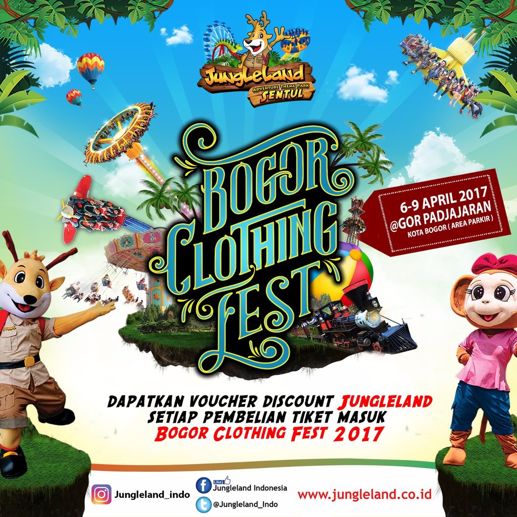 mrezakusumas's tweet photo. Mau dapetin Voucher Diskon 50% #JungleLand ?? Buruan dateng ke #BogorClothingFest 6-9 April 17 di GOR Pajajaran! https://t.co/c2oc9ys4kB