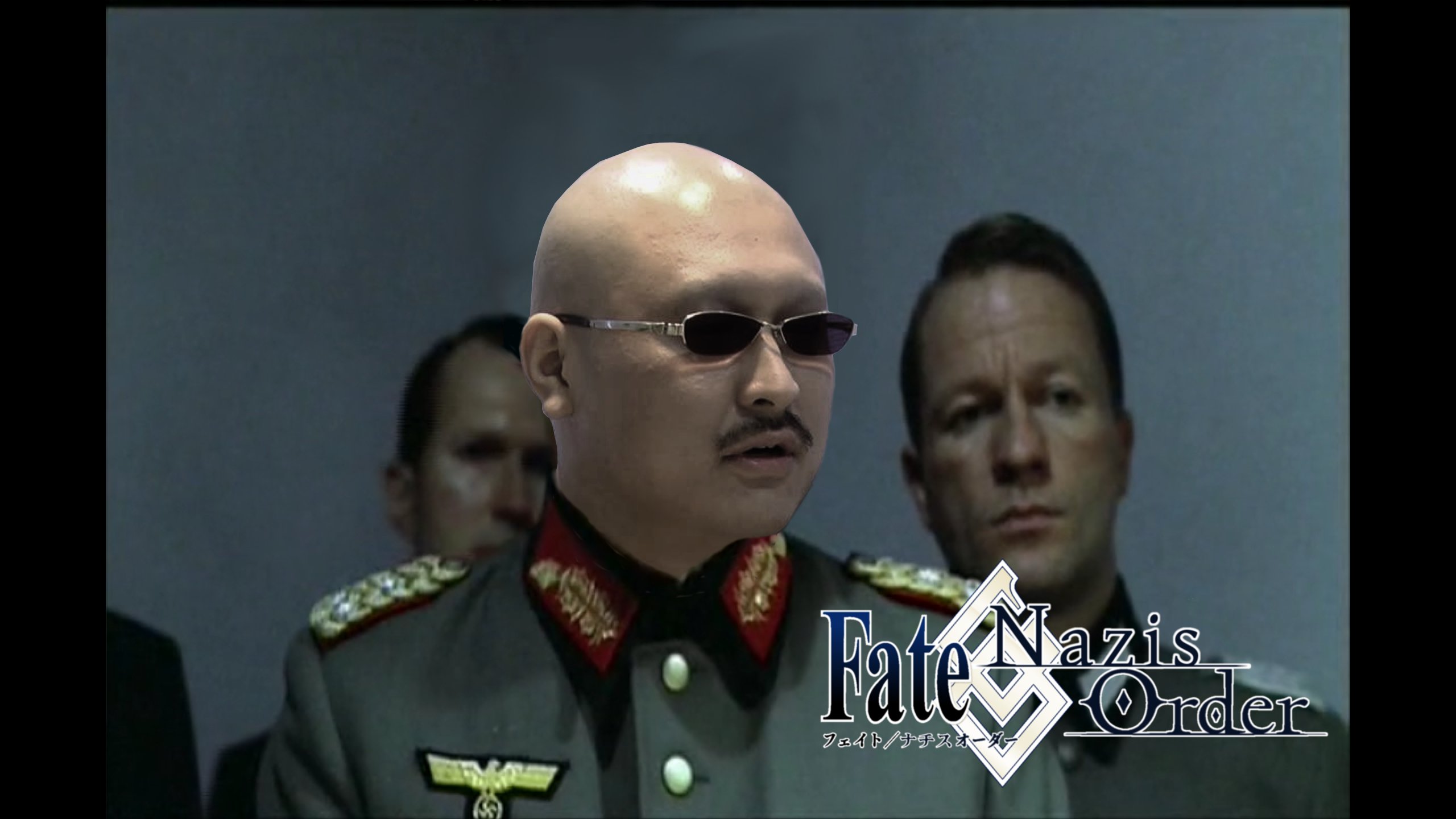 とんぺこ 次回fate Nazis Orderのワンシーンをちょっとだけお届け 総統閣下シリーズにはアルフレート ヨードルという いつもの四人組のハゲてる奴 として有名な陸軍の軍人が 誰だお前 Fgo 総統閣下 マフィア梶田クソコラグランプリ T
