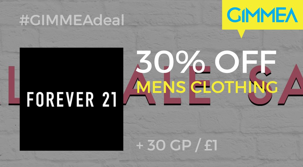Enjoy 30% off Men's Clothing at <a href="/Forever21/">Forever 21</a>! ow.ly/Rmr830axJGH #GIMMEAdeal #fashion #discount