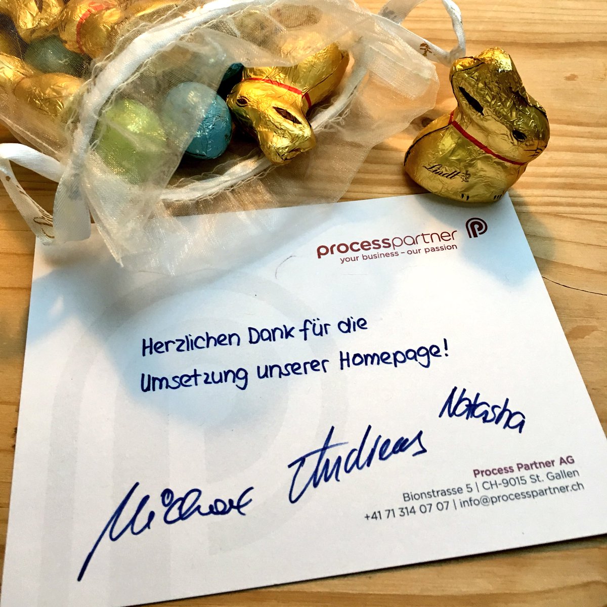 michelgross's tweet photo. Vielen Dank @ProcessPartner für die kleine Aufmerksamkeit. Auf eine erfolgreiche Partnerschaft! cc/ @cubetech_ch #ctwall https://t.co/PdBbVELiar