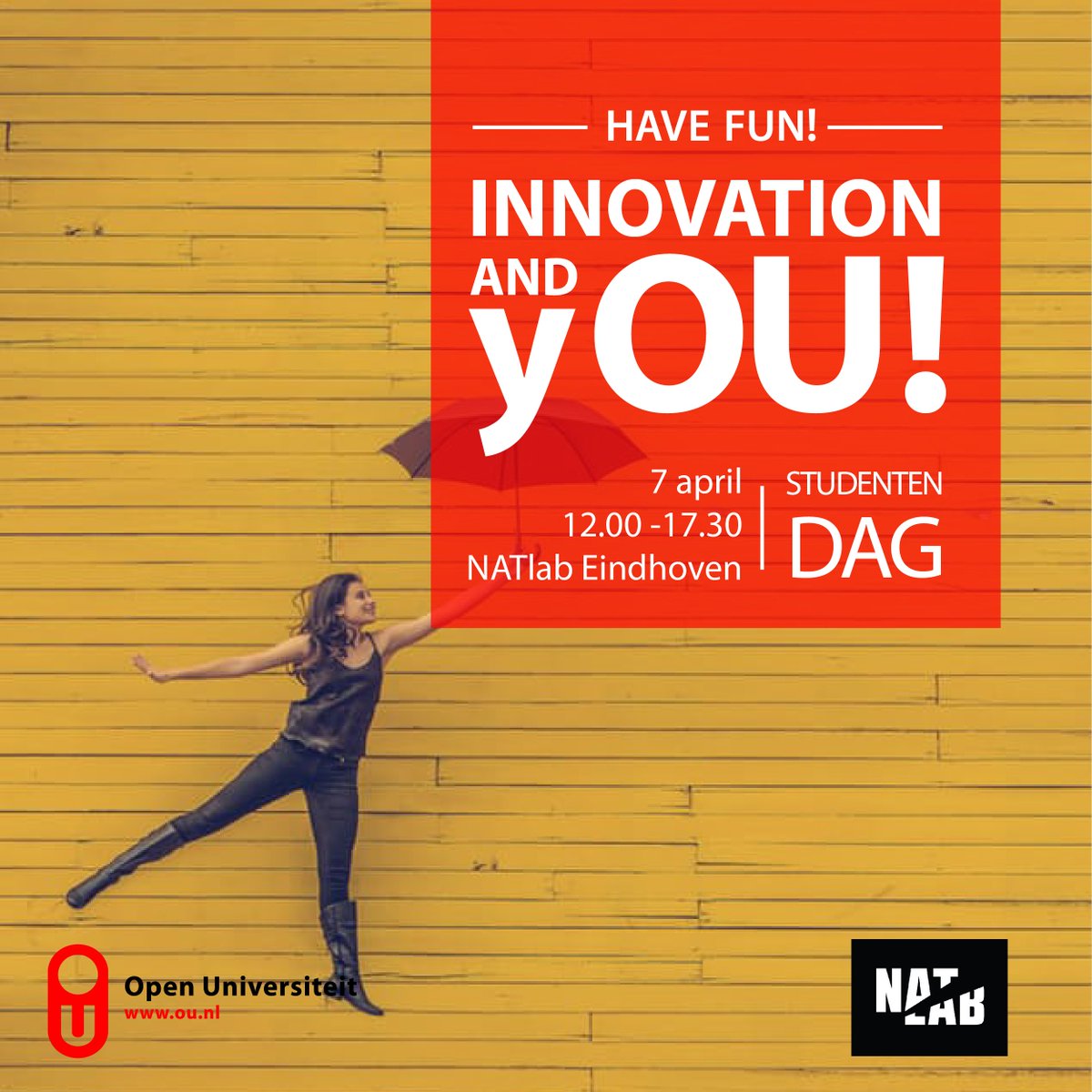 OU_management's tweet photo. We wensen vandaag iedereen veel plezier op de #studentendag van de bachelor bedrijfskunde! #innovation #OUMW https://t.co/3RdUoOcEuR