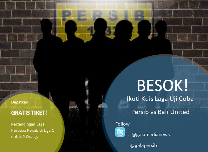 korangala's tweet photo. Pemenang #Kuisgalamedia akan diumumkan hari Senin, (10/4). 
Ayo ikut! Ada 5 Tiket gratis nonton Laga perdana  #persib di Liga 1. Kuy! https://t.co/hz2jQtdbr3