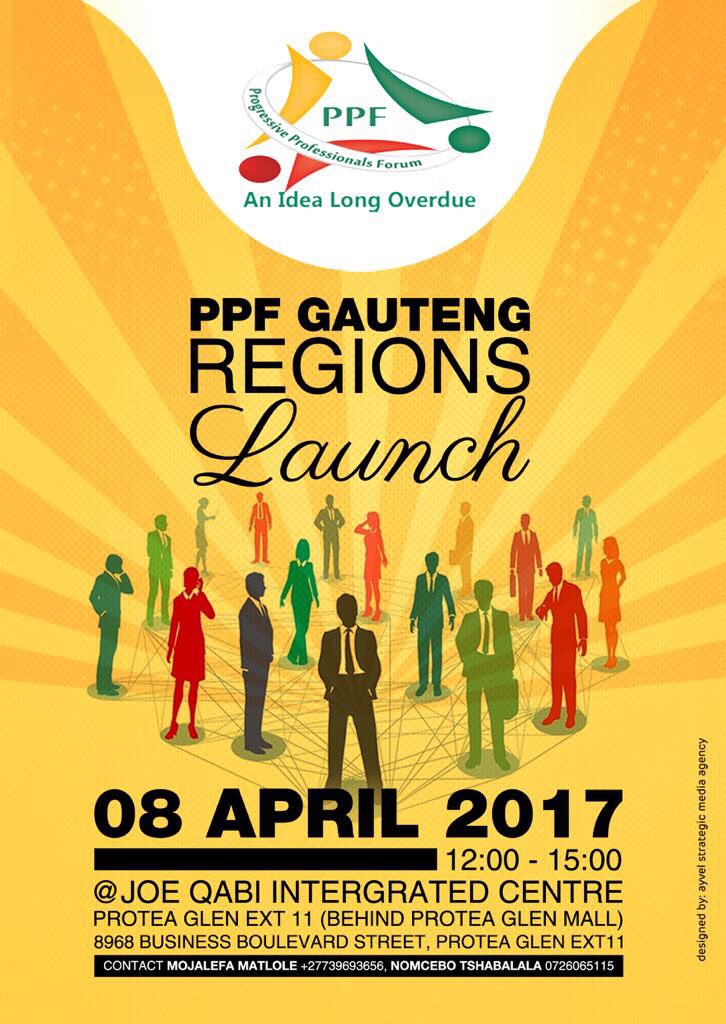 <a href="/PPF_SA/">PPF</a> Gauteng regions launch. 8th of April 2017.