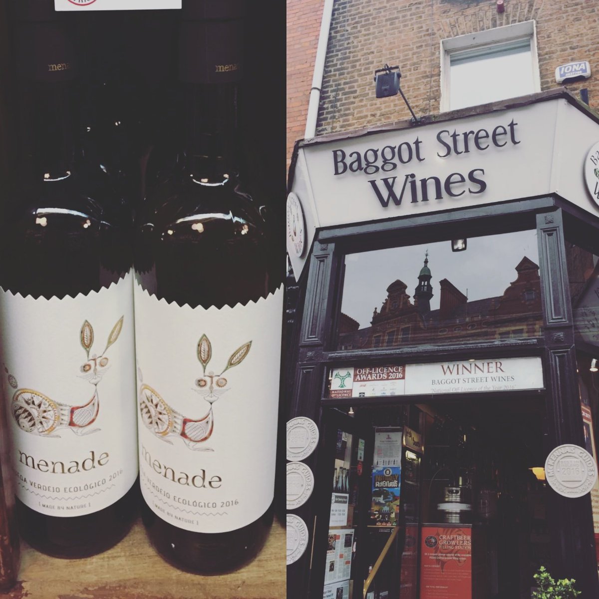 BodegasMenade's tweet photo. If you're in #Dublin don't miss @baggotstreetwines !!! Si estáis en Dublín no te pierdas Baggot Street Wines
#irland #madebynature 🍀🍀🍀 https://t.co/OxSh0MnYD9