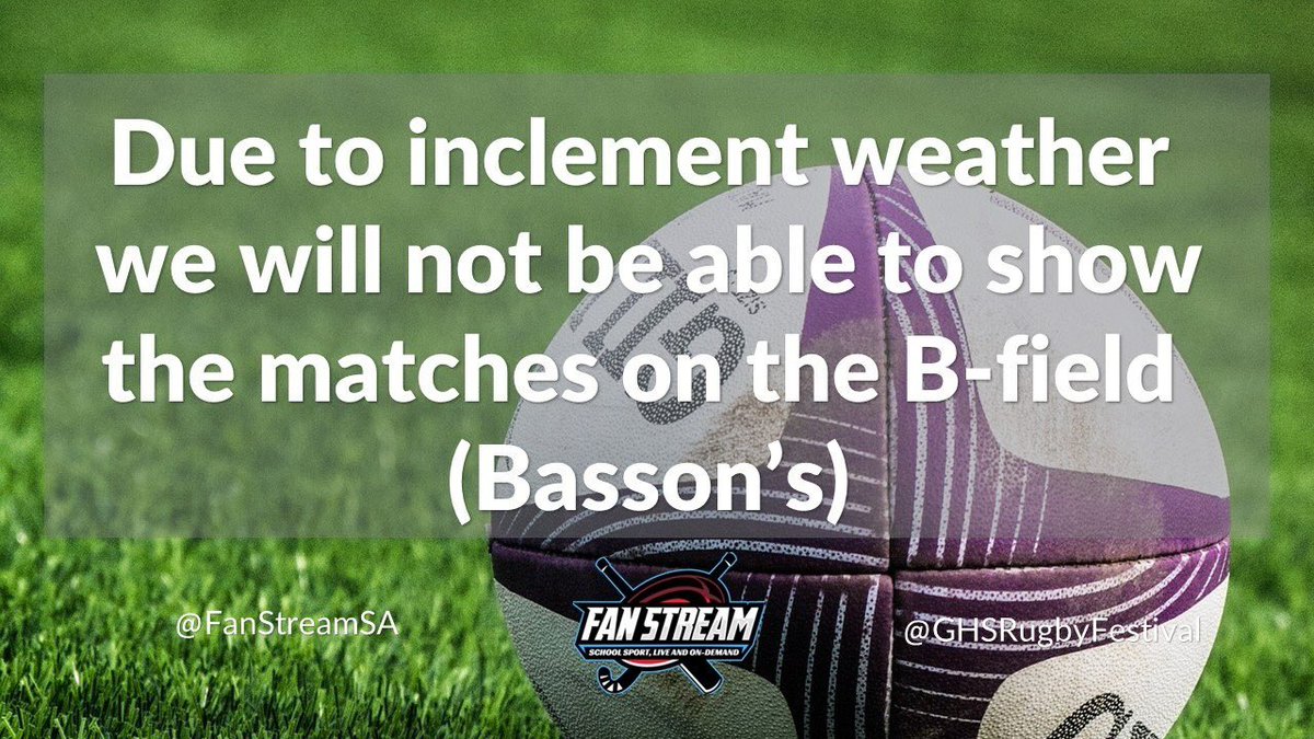 FanStreamSA's tweet image. DAY 5 - Welcome to @glenwoodhigh. Log on and register to watch all games on Dixon's field LIVE fanstream.co.za #GHSRugbySchool