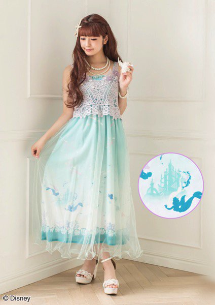 Dtimesdream V Twitter のびやかに泳ぐアリエルのシルエット シークレットハニー ディズニーコレクション アトランティカ マキシ ワンピース 明日4月8日 土 受注開始 海をイメージしたオーバーチュールがプリンセス感アップ 詳細 T Co Ntxlfokjqw