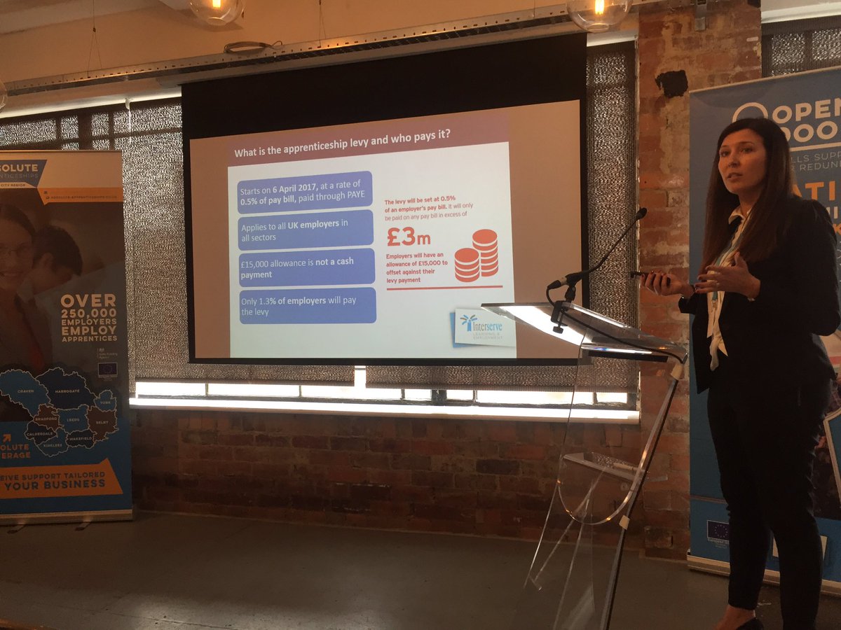 KimmyPattison's tweet photo. Head of Regional Sales Kelly Bailey for @InterserveLE unlocking the apprenticeship levy for SME employers in the Leeds City Region #confLE https://t.co/8GixGHtzMH