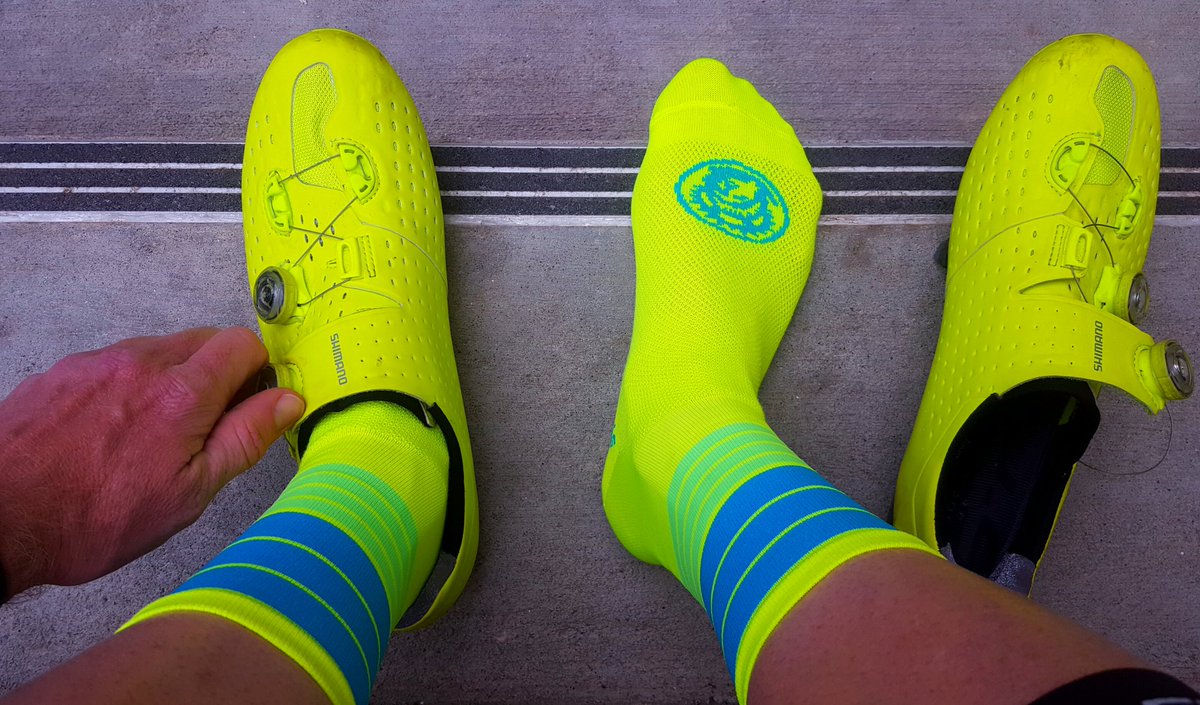 kdog970's tweet photo. So much viz with this new @hbstache and @LibertyBicycles collaboration! @DeFeet @DeFeetBirdDawg @CoopDeFeet @veloruche @dunc105 https://t.co/RMSSZVFxoi