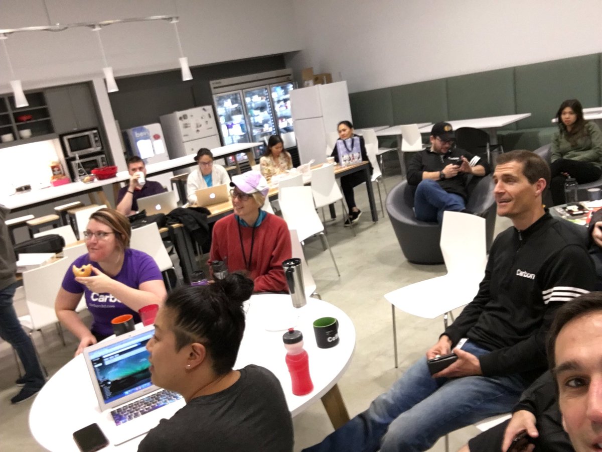 Watching the Today Show with the early crew!  #carbon #futurecraft4d