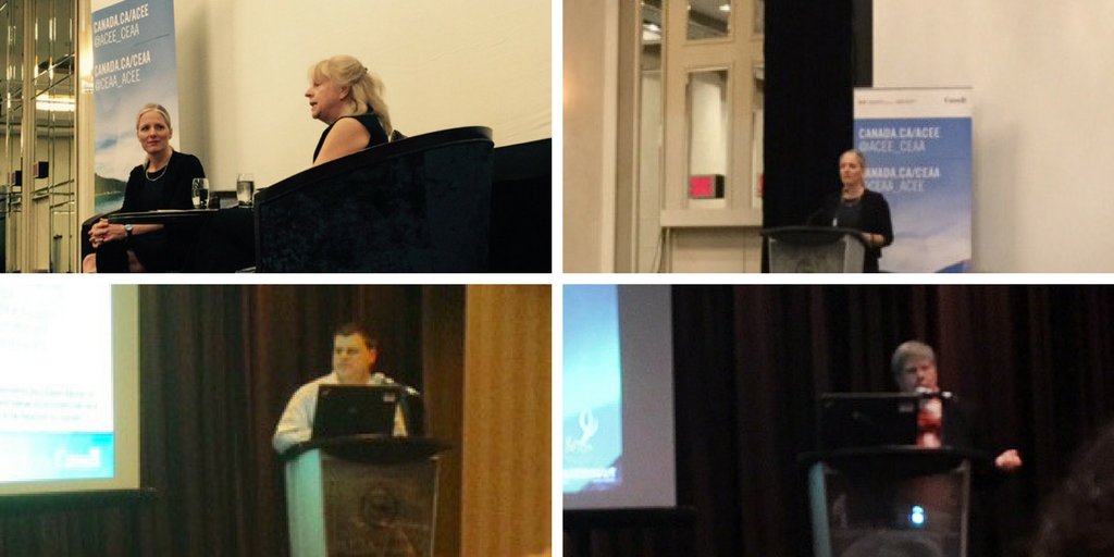 iaac_aeic's tweet photo. Day 2 (Wed) at #IAIA17 in pictures - armchair discussion with @ec_minister and Johanne Gélinas; Presenters from #teamCEAA Marc and Heather. https://t.co/6wNdm6yHVQ
