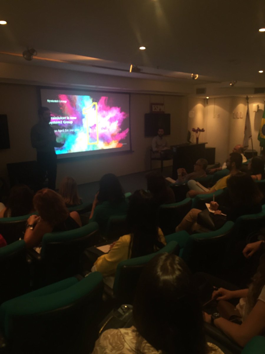 Celinha_Nishio's tweet photo. Our first event in Rio! So excited! Thanks ABA and Espm! #feelmore50 #system1research https://t.co/QgARkm1sS4