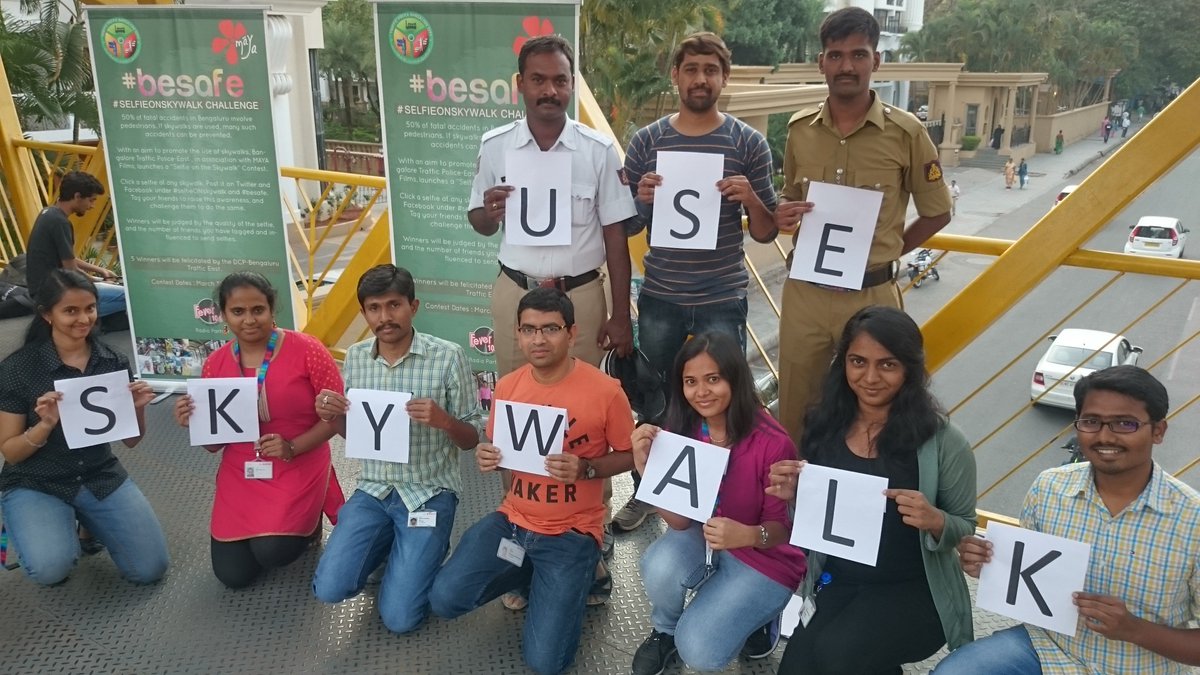 Harshitha0315's tweet photo. #BeSafe #selfieONskywalk  Use skywalk Stay Safe :) https://t.co/fCpeZJijaK