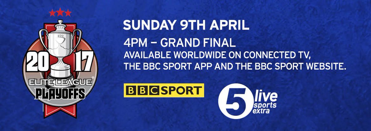 officialEIHL's tweet photo. 2017 Elite League Playoff Final to be shown live by the BBC: https://t.co/KdgdSwHiXt https://t.co/F1ojM2hmK8
