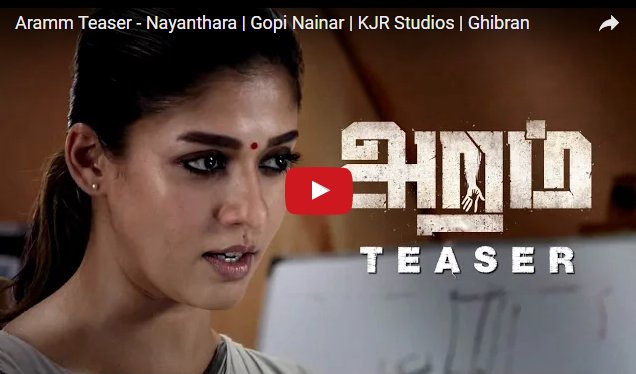 cinetvindia's tweet photo. #Aramm Teaser 
@GhibranOfficial @NayantharaU @kjr_studios
https://t.co/p5uaeHulwJ https://t.co/1dGWv5IHri