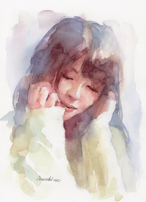 Maya Lasker 水彩画 女性肖像画 Maya Lasker 水彩画 女性肖像画 Maya Lasker 水彩画 女性肖像画