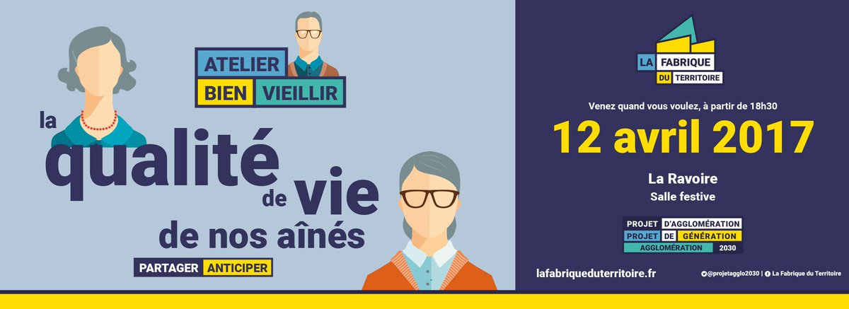 Projetagglo2030's tweet photo. Venez participer à l'atelier #bienvieillir et participer à l'amélioration de la qualité de nos aînés. #Imaginer2030 https://t.co/rDnJhPsW6W