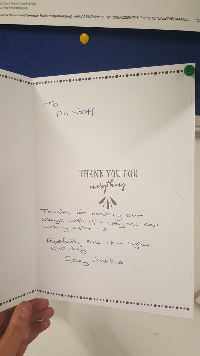 LFEpremierinn's tweet photo. Another thankyou from one of our wonderful guests 🖒 @wanny_8 @forestpark_park https://t.co/MkpWatBj0G