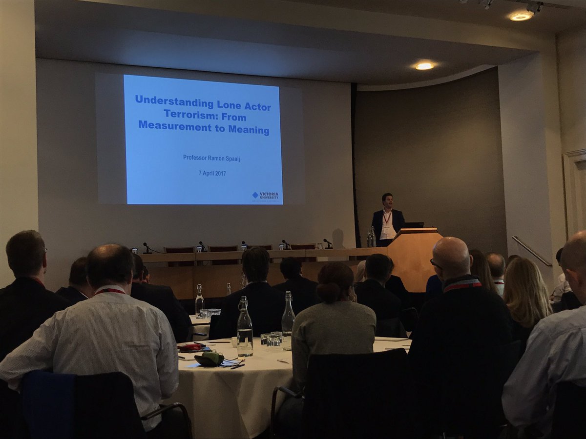 Prime_FP7's tweet photo. "Understanding Lone Actor Terrorism: From Measurement to Meaning" - Keynote presentation by @Ramon_Spaaij #prime2017 https://t.co/AXstLoLusO
