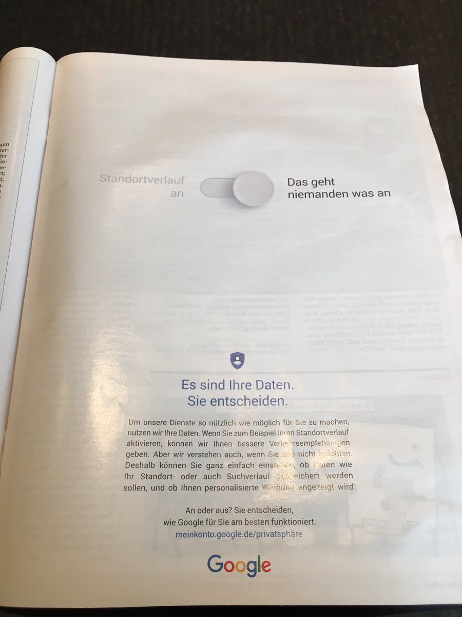 Google ad on location tracking in DE.