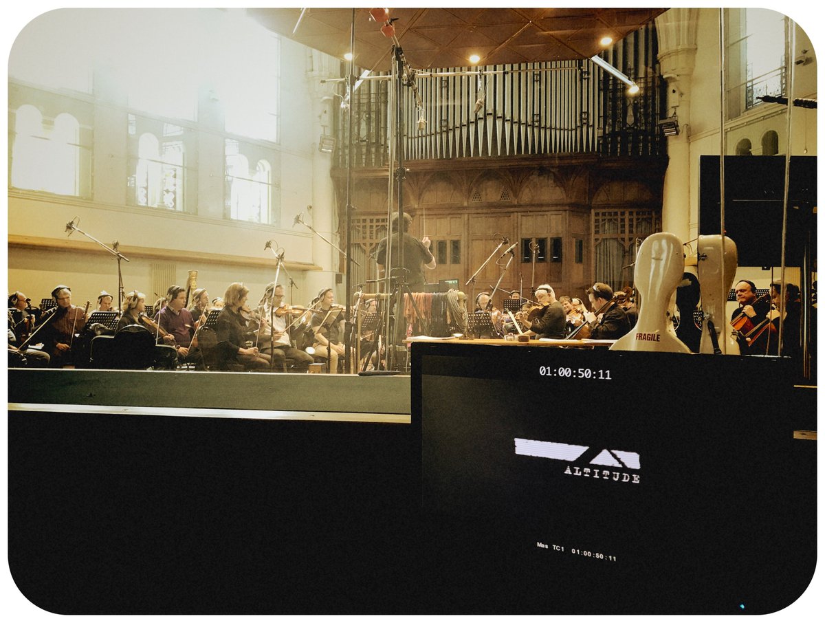 AltitudeSales's tweet photo. Recording a 42 piece orchestral score for GHOST STORIES from @frankilfman's brilliant soundtrack recording in @AIRStudios #ghoststoriesfilm https://t.co/zVPYlZOtUB