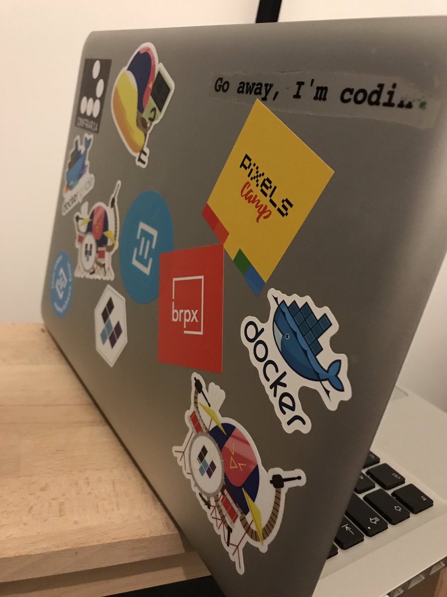 MarioGaudencio's tweet image. Now this is a MBP. @Landing_jobs i want another sticker this year. Can&apos;t wait for the festival. Stickers Powered by: #MSOSCamp